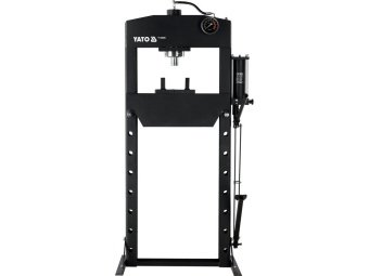 Прес гідравлічний рамний YATO; навантаж- 30т, роб зона- 0-1030мм проліт рами- 530мм, хід штока-160мм