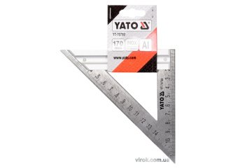 YATO Кутник теслярський металевий YATO з прямим кутом і 2 метричними шкалами 170 мм  | YT-70780