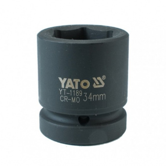 YATO Головка торцева ударна 6-гранна YATO : квадрат 1", М= 34 мм, L= 61 мм  | YT-1189