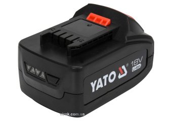 YATO Акумулятор Li-Ion YATO : 18 В, 4.0 А/Год, тривалість заряджання- 2 год  | YT-82844