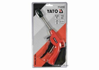 YATO Пістолет пневматичний продувальний YATO з турбо-соплом l= 110 мм, Ø=1/4", для тиску- 0.62 МПа  