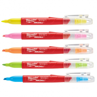 MILWAUKEE Набір текстмаркерів InkZAll , кольорові, (5шт) | 48223206