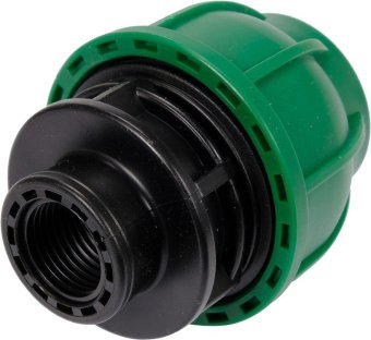 FLO Муфта до водяних пластикових труб з внутр. різьбою 32 мм- 1/2" поліпропіленова, для тиску 1 MPa 