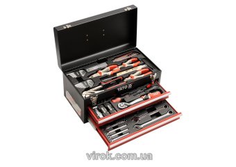 YATO Ящик YATO з інструментами 80 шт., 3-ярусний з 2 шуфлядами  | YT-38951