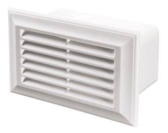 Решітка вентиляційна торцева 93х232 мм, розємна, нахилені жалюзі, фланець 60х204 мм Air | 61-277-1