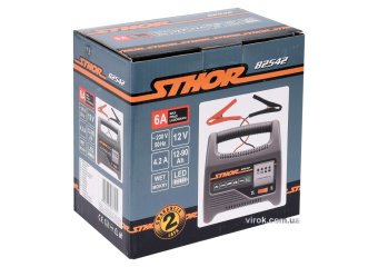 STHOR Зарядний пристрій акумул-ів 12 В ємність 12-90 АГод, макс. струм- 6 А від емережі 230 В.  | 82