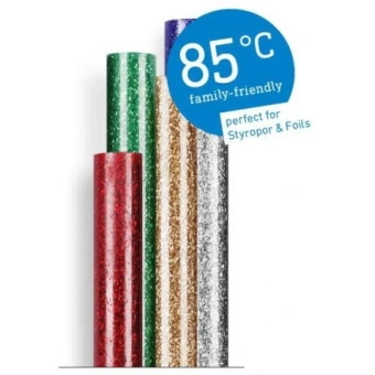 Стержни термоклеевые STEINEL - Low Temp Glitter 7 мм цветные 96 г (16 шт) (084639)