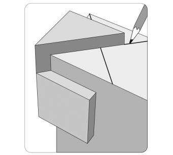 YATO Шаблон розмічальний YATO об'ємно кутовий зі шкалою, 60х 45х 45 мм  | YT-44087