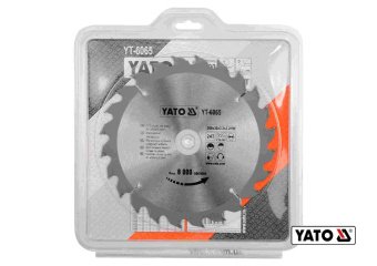 YATO Диск пиляльний победітовий по дереву YATO: 200х30x3.2x2.2 мм, 24 зубці, R.P.M до 8000 1/хв  | Y