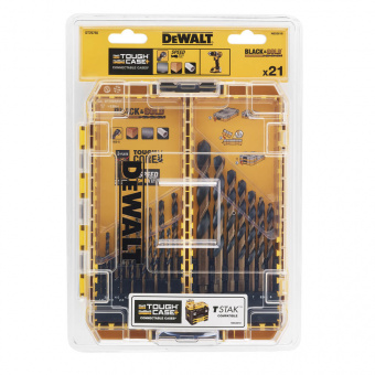 DeWALT Набор сверл по металлу DeWALT Black&Gold HSS-G DT70755, 21 шт, кейс