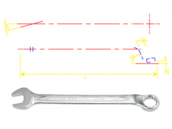 KING TONY Ключ рожково-накидной с изгибом 45° 8mm | 1063-08