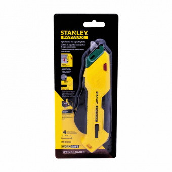STANLEY Нож "FATMAX® Box" безопасный с выдвижным трапециевидным лезвием, правосторонний