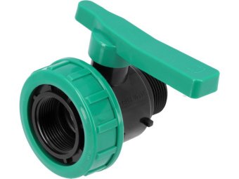 Кран кульовий до водяних пластикових труб  Ø= 5/4" Х 5/4" F/M-різьб FLO з поліпроп, для тиску 16Bar