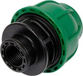 FLO Муфта до водяних пластикових труб з внутр. різьбою 32 мм- 1/2" поліпропіленова, для тиску 1 MPa 