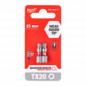 MILWAUKEE Біта SHOCKWAVE , TX20, 25мм, (2шт) | 4932430874