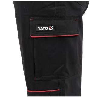 YATO Комбінезон робочий COMFY YATO розмір L/XL, чорно-червоний, 9 кишень, 100% бавовна  | YT-79253