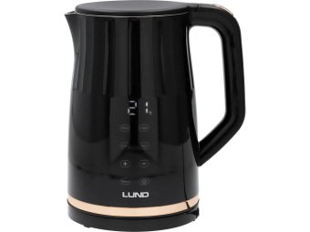 Електрочайник з термостатом з нержавіючої сталі і поліпроп LUND 1,7л, 2200 Вт, живл від мережі 230 В