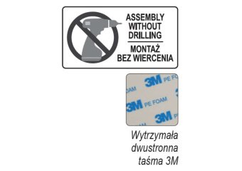 FALA Гачок одинарний, косий для санвузлів приклейовальний на 2-сторонньому скотчі 3М; 45х45х30 мм | 