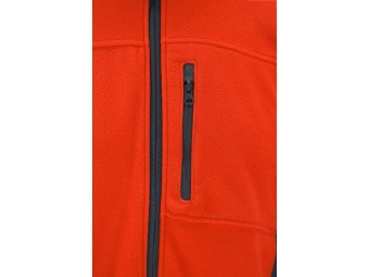 Кофта флісова утеплена робоча з поліестеру YATO розмір S, червоно-чорна, 3 кишені [10]