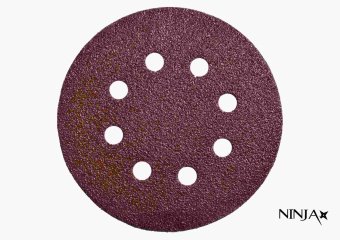 VIROK Круг шліфувальний самозачепний 8 отворів NINJA : Ø125 мм. Р150. універсальний Уп. 5 шт.  | 65V