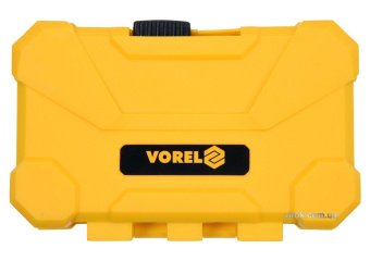 Викрутка реверсивна для точних робіт VOREL: тріщатка, набір насадок, торц. головок 1/4". 38 Елем [6]