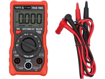 Мультиметр TRUE RMS електричних параметрів YATO з LCD-цифровим діапазоном 4000 від 2х1,5V;AA батар
