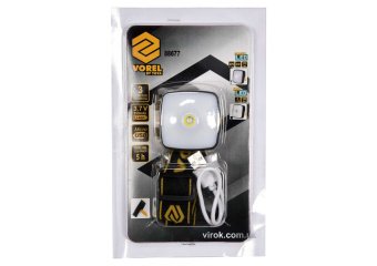 VOREL Ліхтар на чоло акумуляторний світлодіодний : 3Вт; Li-Ion 3,7В, 0,85A×Год, 3 режими, 130+160 lm