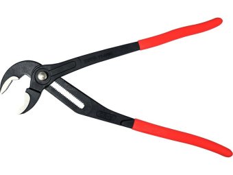 Кліщі переставні по трубах з блокув. кнопкою YATO: L= 415 мм, розвід губ- 95 мм  Cr-V [6/24]