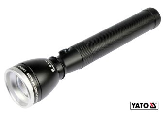 YATO Ліхтар діодний 3Вт на батарейки 2xR14 (2xC) і 3 режими світла; 228х47 мм, водонепроникний, чохо