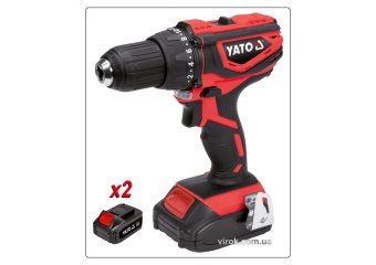 YATO Шуруповерт-дриль акумулят. Li-Ion- 2х18 В YATO: 3 Агод, крутн.мом.- 40Нм, патрон Ø≤13 мм в кейс