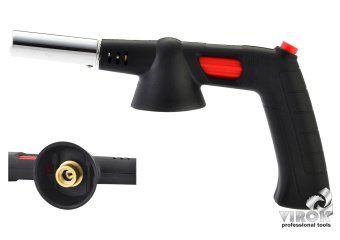 VIROK Пальник газовий з різьбовим (7/16) з'єднанням з ручкою, Piezo, ceramic | 44V181