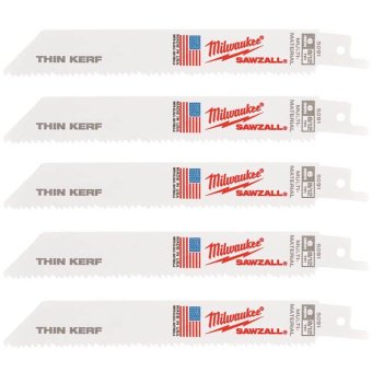 MILWAUKEE Полотно для шабельних пил THIN KERF, 150х3,1/2,1мм, (5шт), (універсальні)
