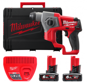 MILWAUKEE Перфоратор аккумуляторный бесщёточный SDS PLUS M12 CH-602С 1,1 Дж | 4933451510