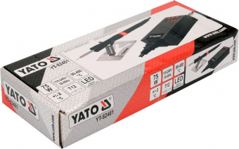 YATO Паяльна станція мережева: 110-230 V YATO; Р= 75 Вт, t°= 90-480°С, жало тип T12, LCD табло  | YT