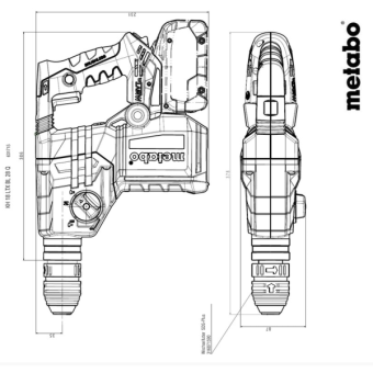 Акумуляторний перфоратор Metabo KH 18 LTX BL 28 Q  (18 В, 3 Дж, без АКБ) (601715840)
