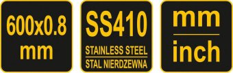 VOREL Лінійка складана з нержавіючої сталі , l= 600 мм, 2 секції по 300 мм (DW) | 19740