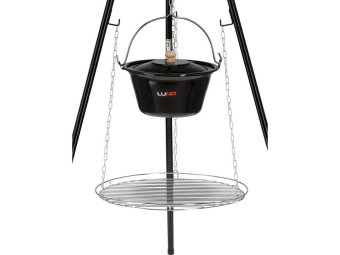 Гриль і казанок 6 л підвісні на тринозі LUND, 150х 54 см, решітка Ø= 49 см [1]