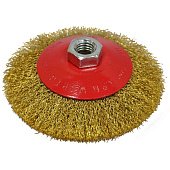 Щітка крацовка кругова, латунна, 125мм Spitce | 18-104