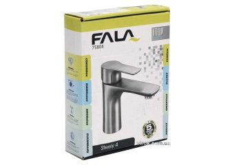 FALA Змішувач води для умивальника "STEELY 4" з кульовим регулятором(DW) | 75804
