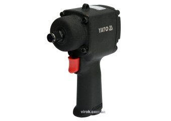 YATO Гайковерт ударний пневматичний MINI YATO: квадрат 1/2", F=680 Nm, роб. тиск- 6,3Bar при 165л/хв