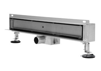 FALA Трап стіновий зливний з нержавіючої сталі "BRICK" ; 90х 4х 5 см  | 75356