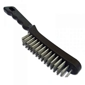 Щетка пятирядные 250х50.8х55-60 мм, Скрученная жгутами стальная проволока 0.5 мм, LESSMANN