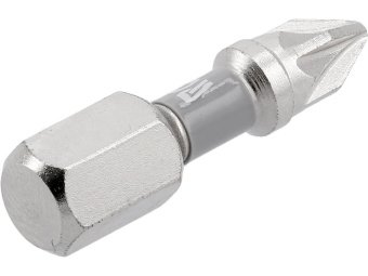 Насадка викруткова YATO PZ1 х 25мм. HEX 1/4", покрита нікелем, 2шт.[10]
