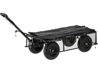 Візок присадибний з відкидн борт і чохлом на 4 колес YATO з повор дишлом, 130х59х25см, навант- 450кг