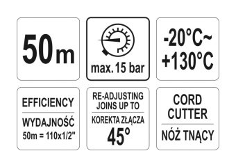 YATO Нитка ущілювальна різьбових сполучень YATO, l= 50 м, для тиску ≤ 15 Bar, в капсулі  | YT-29220