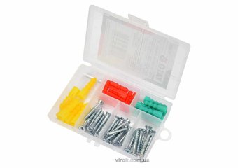 YATO Шурупи оцинковані і дюбелі YATO 52 шт. (DW) | YT-36505