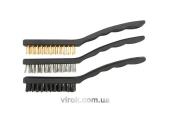 VOREL Щітки дротяні міні : L= 230 мм, Набір 3 шт  | 06964
