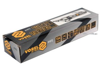 VOREL Ножиці пневматичні прямі : 1/4", 3000 різ/хв, до стал.листів h≤1.2мм, P=0.62 МПа, 184 л/хв  | 