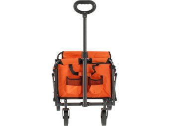 Візок присадибний розкладний на 4 колесах FLO з поворот важілем, ємність- 68х 39х 26см, навант- 70кг