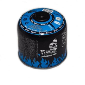 VIROK Балон газовий 1-разовий з різьбою (7/16) 300g/600ml. для плит/кемпінгу (EN417)  | 44V158